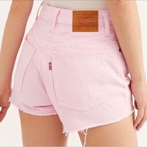 Levi's Women's Pink Premium 501 Original Shorts